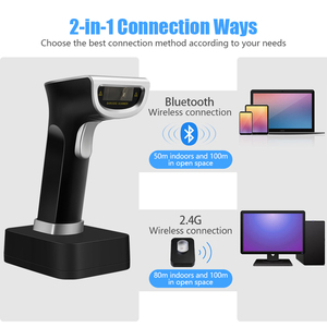 Escáner de Código de Barras Láser 1D con Bluetooth y Indicador de Batería para <span class=keywords><strong>Windows</strong></span>, Android, iOS y Mac OS, Venta Directa de Fábrica - Product Image 3