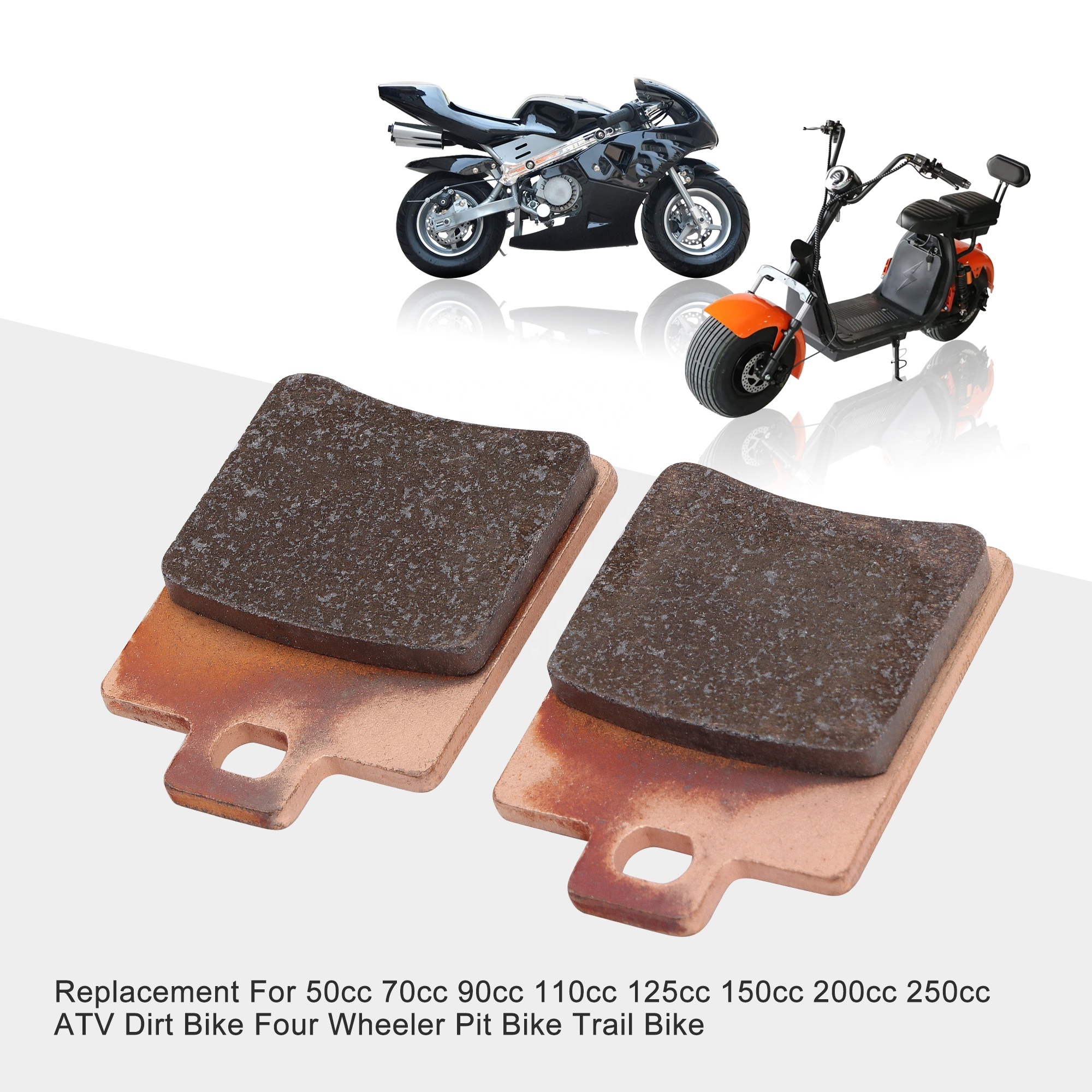 Disk Brake Pads For 70cc 110cc 125cc 140cc ATV Quad Dirt Pit Bike Go Kart