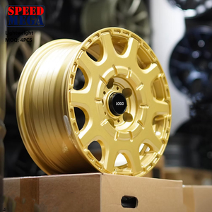 Jantes en alliage léger Speed Mega Gold Multi Spoke, style Beadlock, tout-terrain, pour camion, SUV, 4x4, neuves, garantie 5 ans, design robuste - Product Image 1