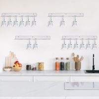 Support mural en acrylique transparent pour flûtes à champagne, présentoir mural suspendu pour verres à vin, idéal pour la maison, le bar ou les fêtes