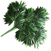 12/20 pièces de feuilles de bambou artificielles, tiges de plantes vertes, branches de feuillage de bambou, feuilles d'arbres artificielles