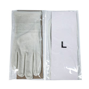 Gants <span class=keywords><strong>de</strong></span> protection du travail épaissi en coton 100%: gants <span class=keywords><strong>de</strong></span> cérémonie culturels en coton pur blanc (emballage individuel) - Product Image 2