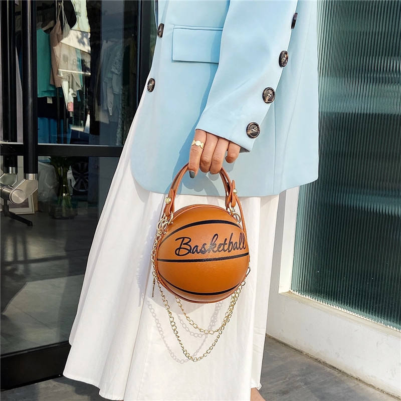 Ins-Bolsa de balón de fútbol única para mujer, bandolera de baloncesto  popular, bolso con forma de bola pequeña de un solo hombro, gran oferta
