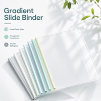 Carpeta de Archivos Transparente Duradera Directa de Fábrica con Barra Deslizante Suave, Carpeta Transparente de Gran Capacidad con Deslizador Gradual para Hojas de Papel