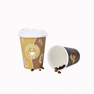 แก้วกาแฟกระดาษขนาด 12 ออนซ์ แบบกำหนดเอง แก้วกาแฟพร้อมโลโก้ แก้วกาแฟแบบใช้แล้วทิ้ง ความหนาแน่นสูง ย่อยสลายได้ สำหรับเครื่องดื่มร้อนในร้านกาแฟ - Product Image 5