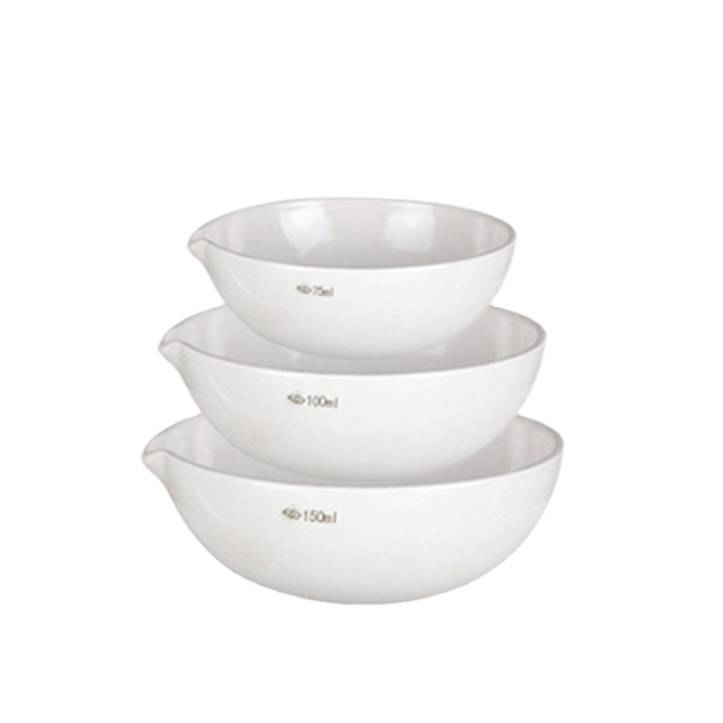 wholesale Lab use Glazed Porcelain Evaporating Basin dish Porcelain Evaporating Dish