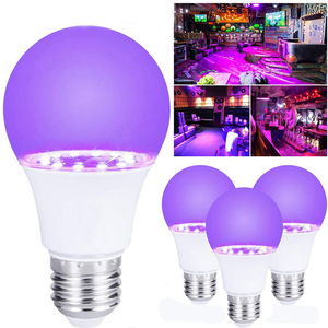 Ampoule LED lumière UV violette pour fête d'Halloween, base E27, lot de 3 - Product Image 3