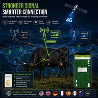 GUPTOMES S15 Rastreador de Ganado con Configuración Remota, Collar GPS 4G IP68 de 30k mAh con OTA para Ganado Vacuno y Ovino, Configuración Remota para Operadores de Ranchos