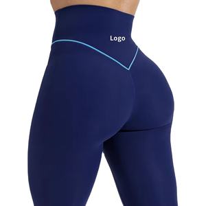 Özel LOGO yüksek belli tayt tayt spor popo kaldırma tayt bayan Spandex bayanlar kadınlar için tayt legging spor - Product Image 1