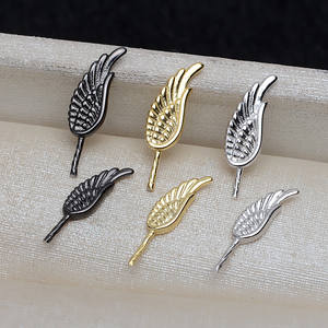 Perles en argent S925 faites à la main, petites ailes de diable, polyvalentes, baroques, DIY, porte-perles creux, accessoires de bijoux 3980 - Product Image 1