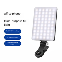 Lumière de remplissage RVB professionnelle pour diffusion en direct, 44 couleurs, 10 niveaux de luminosité, 5W, 2000mAh, mini lumière selfie alimentée par USB, CRI95+