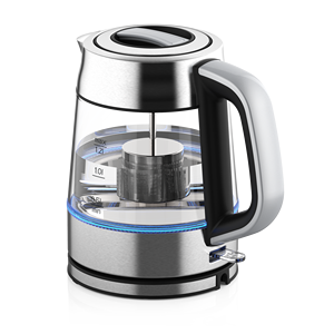 Bouilloire électrique en verre borosilicate de 1,2 L, chauffe-eau rapide avec lumière LED pour la maison, la cuisine et le bureau - Product Image 2
