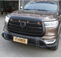 Accessoires de voiture, bande décorative en acier inoxydable, grille avant noire pour Great Wall Poer Pao