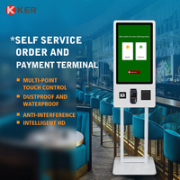 Kiosques libre-service de restauration rapide KER 15.6 21.5 23.8 27 32 43 pouces écran tactile pour lecteur de codes-barres de paiement de commande