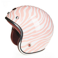 Casque ouvert vintage en fibre de verre BEON B108, casque de moto tendance, crème blanc, Italie, rétro, classique, chopper, pour moto