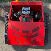 Pemotong Rumput Robot Crawler Karet Tenaga Bensin, Penggerak Sendiri, Kontrol Jarak Jauh, Pasokan Cina, Pengiriman Gratis, Dijual