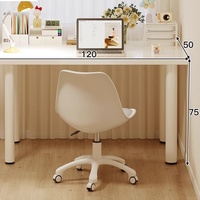 Bureau simple pour chambre de location, bureau d'ordinateur pour femme, coiffeuse intégrée, bureau de télétravail