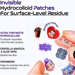 Parches ultrafinos Anua para cubrir imperfecciones, 0.25 mm, invisibles, para el cuidado diario del rostro, con ceramida y Cica, 55 unidades. - Product Image 3