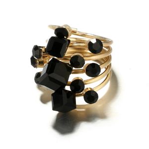 Vnox — bague de cœur bohème moderne pour femmes, fait à la main, en or noir, automne - Product Image 4