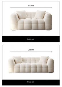 Canapé Sectionnel de Salon GEDO Style Guimauve en Tissu Laine <span class=keywords><strong>d</strong></span>'<span class=keywords><strong>Agneau</strong></span> 2026 pour Petits Espaces - Product Image 5