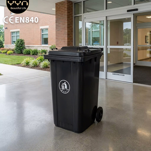 YYN 垃圾箱 耐用 HDPE 城市垃圾箱 240 升 带轴移动式垃圾桶 环保型 100L/120L/240L 塑料材质 - Product Image 2