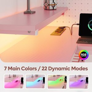 Reversible <strong>Storage</strong> Shelves Workstation <strong>Desk</strong> <strong>Small</strong> Corner Gaming Computer <strong>Desks</strong> Office Bedroom Pink Carbon Fiber L Shaped <strong>Desk</strong> - Product Image 5
