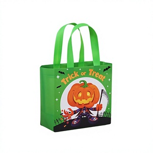 Sacs fourre-tout modernes pour Halloween 22x22x10cm en non-tissé, imprimés en sérigraphie, personnalisables pour les fournitures de fête de la Toussaint - Product Image 2
