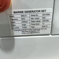 Générateur diesel marin refroidi par eau de mer BS Power Super Mini 6KW, générateur d'énergie portable pour bateau, yacht, voyage