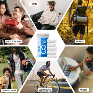 Sous-vêtements jetables pour hommes pour les voyages, les séjours à l'hôpital, la natation, caleçons en coton pur (90 g/m², 5 pièces/sac) - Product Image 6