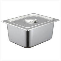 Edelstahl GN-Behälter Gastronorm-Behälter Lebensmittelbehälter mit Deckel Catering-Behälter Buffet-Dampftischbehälter