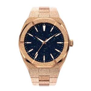 Orologio smerigliato da uomo con quadrante antipolvere a stella in acciaio inossidabile con sabbiatura da 42MM di marca - Product Image 1
