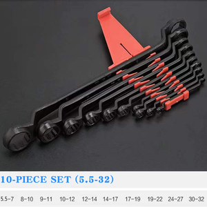 10pcs Haute teneur En Carbone En Acier Double Fin En Plastique Clip Clé 8pcs Outil De Réparation De Voiture Offset Anneau Clé Ensemble Avec Cadre - Product Image 2