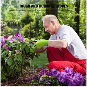 ถุงมือยางโพลียูรีเทนเพื่อความปลอดภัยในการทำงานสวนฟลูออเรสเซนต์เคลือบยาง - Product Image 4