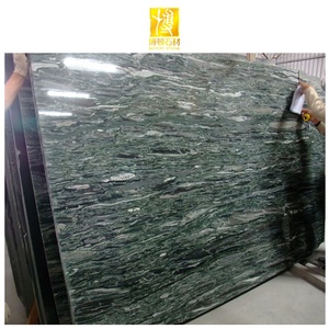 Dalles de <span class=keywords><strong>sol</strong></span> polies en pierre naturelle BOTON STONE <span class=keywords><strong>pour</strong></span> extérieur, comptoir de cuisine en granit vert veiné d'Inde - Product Image 3