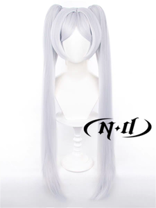 Venta al por Mayor: Pelucas de Anime para Cosplay Miku Rascal, Marrón Claro, Alta Calidad, Liso, Fibra de Alta Temperatura, Resistente al Calor, Densidad del 130% - Product Image 2