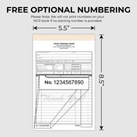 Carnets autocopiants NCR en 2 exemplaires pour factures, reçus, ordres de travail, ordres de vente, ordres d'achat, devis et formulaires de quotation