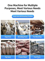Penggiling Daging Industri Tugas Berat ZhengzhouHonghao, Cocok untuk Daging Sapi, Babi, Ayam, dan Ikan, dengan Fungsi Penghancur Tulang