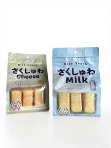 Rouleaux de riz cuit au four saveur lait, saveur jaune d'œuf, saveur fromage jaune de crabe, biscuits aux fruits, biscuits de riz et de blé - Product Image 5