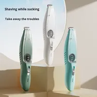 Tondeuse à poils pour animaux de compagnie de luxe en ABS et acier inoxydable, aspirateur silencieux, tondeuse électrique 2-en-1, kit de toilettage avec gants pour chats
