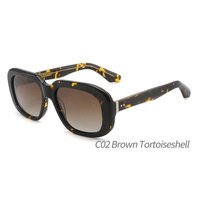 Nouvelle arrivée de lunettes de soleil carrées vintage de marque cadre de forme unique avec lentilles polarisées optiques UV400 matériau Tac