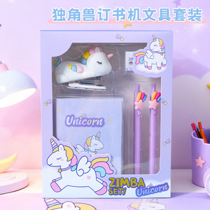 Umix Unicorn Stationery Set Mini Stapler Pen Notebook Gift Box For School Kids - Product Image 5
