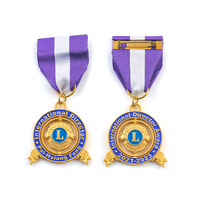 Medallón rotativo de oro internacional, metal, esmalte suave personalizado