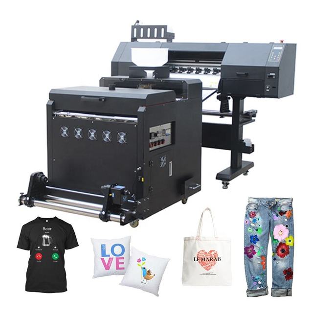 24 Inch DTF Printer with I3200 XP600 Printhead, PET Film Heat Transfer Machine, Automatic Powder Shaker