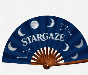 Abanico Plegable Portátil de Poliéster con Diseño de Bambú, Abanico Chino de Tela de 13 Pulgadas, Abanico Grande Personalizado para Bodas y Fiestas - Product Image 3