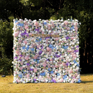 Sfondo floreale della parete delle <span class=keywords><strong>rose</strong></span> finte per la fotografia <span class=keywords><strong>di</strong></span> matrimonio - Product Image 4