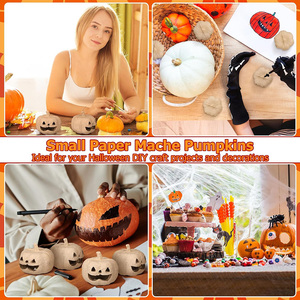 12 Pezzi di Zucche in Cartapesta 3D Ecologiche e Biodegradabili Certificate FSC, Non Finite, da Dipingere e <span class=keywords><strong>Decorare</strong></span> per <span class=keywords><strong>Halloween</strong></span> - Product Image 6