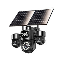 Caméra de surveillance solaire 5G Sun Young, sans alimentation/réseau, HD, zoom optique 20x, affichage quatre écrans, couverture extérieure 360°