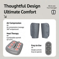 Masseur de pieds 3D à pétrissage avec manchons de compression d'air pour les jambes et les cuisses, chauffant, pour la récupération musculaire et la circulation, usage domestique et professionnel, OEM