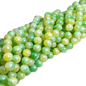 2023 nouvelles cordes de <span class=keywords><strong>perles</strong></span> de verre 6 8 10 12 mm couleur revêtement peinture or doublé <span class=keywords><strong>perles</strong></span> en vrac pour la fabrication de bijoux bracelets à bricoler soi-même - Product Image 5