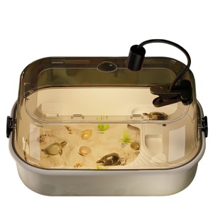 Tartaruga serbatoio di plastica rettile Habitat terrari <span class=keywords><strong>per</strong></span> animali domestici <span class=keywords><strong>tartarughe</strong></span> serbatoio <span class=keywords><strong>acquario</strong></span> con piattaforma crogiolante e filtro <span class=keywords><strong>per</strong></span> l'<span class=keywords><strong>acqua</strong></span> - Product Image 1